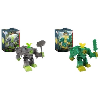 SCHLEICH 42547 Spielfigur - Eldrador Mini Creatures Stein-Roboter (Eldrador Creatures), Mix & 42548 Spielfigur - Eldrador Mini Creatures Dschungel-Roboter (Eldrador Creatures), Mix