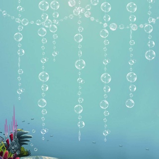 Weiße transparente Luft-Girlanden für Party-Dekorationen, zum Aufhängen, schwimmende Luftblasen, Ausschnitt, Hintergrund für Meerjungfrau unter dem Meer, Geburtstag, Zuhause, Kinderzimmer
