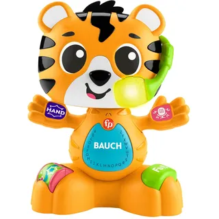 Fisher-Price Lernspielzeug für Babys und Kleinkinder, Beat Bande Lern & Tanz Tiger Justin mit Geräuschen und Lichtern für Kinder ab 9 Monaten, deutsche Ausgabe, HYL31