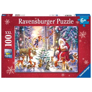 Ravensburger Kinderpuzzle - 12937 Waldweihnacht - Weihnachtspuzzle für Kinder ab 6 Jahren, mit 100 Teilen im XXL-Format