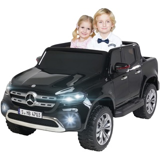 Kinder-Elektroauto Mercedes Benz X-Klasse 470 Allrad Lizenziert für 2 Personen (Schwarz/Lackiert)