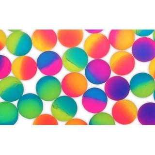 LG Designs Flummi Ball Mix Gummiball Dopsball Neon Frosted ca 25cm (24-St), Mitbringsel, Beutetaschenfüller, Mitgebsel