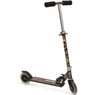 Moni Cityroller Kinderroller Magic PU-Räder, Scooter Höhe einstellbar, zusammenklappbar, PU-Räder 125 mm schwarz