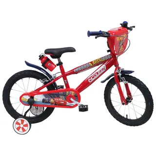 Kubbinga Unisex Kinder Cars Fahrrad Alter von 3 bis 5 Jahren mit seitlichen Stabilisatoren Kinderfahrrad, rot, 14 pollici
