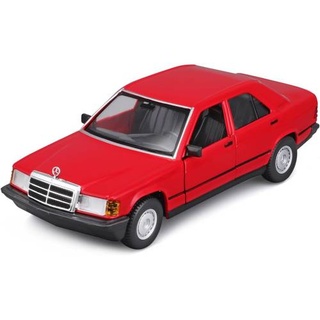 Bburago 18-21103 - Modellauto - Mercedes 190E  ́87 (rot, Maßstab 1:24) Modell Auto