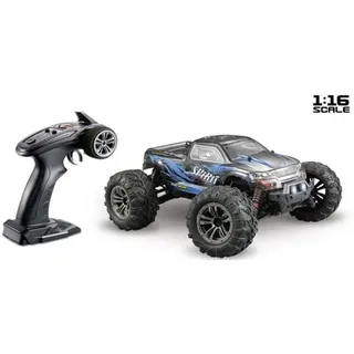 Absima Spirit Schwarz, Blau Brushed 1:16 RC Modellauto Elektro Monstertruck Allradantrieb (4WD) RtR 2,4 GHz inkl. Akku und Ladekabel