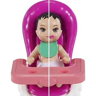 Mattel Barbie „Skipper Babysitters Inc." Geburtstag-Spielset mit Baby-Puppe (brünett) (M_GRP40)
