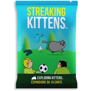 Asmodee: Streaking Kittens, Erweiterung Kartenspiel, Exploding Kittens, Edition auf Italienisch