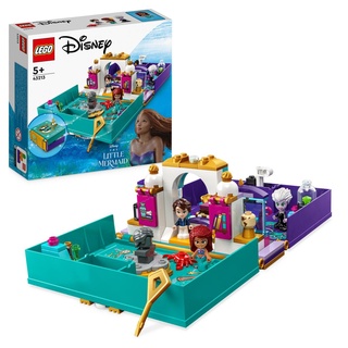 LEGO 43213 Disney Prinzessin Die kleine Meerjungfrau Märchenbuch Spielzeug zum Bauen für Kinder, Mädchen und Jungen ab 5 Jahren mit Arielle und ...