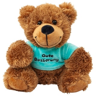Teddys Rothenburg Kuscheltier Bär mit grünem Shirt Gute Besserung 16 cm