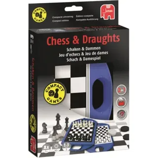 JUMBO 12763 Schach und Dame Kompaktspiel