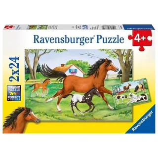 Ravensburger Verlag - Puzzle Welt der Pferde 2x24