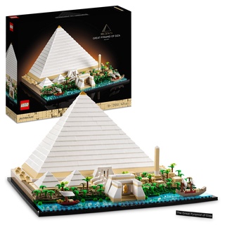 LEGO Architecture Cheops-Pyramide Bausatz zum Basteln als kreatives Hobby, Geschenkidee für Mütter, Väter, Frauen, kreative Aktivität, Sammlung berühmter Sehenswürdigkeiten 21058