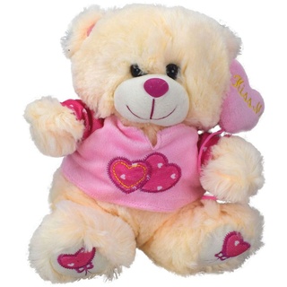 Teddy mit Ballon und Herz in Pink Teddybär Plüschfigur ca. 26 cm