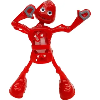 Tanzender Roboter, bezauberndes aufziehbares Tanzspielzeug, fröhliches, lehrreiches, unterhaltsames Uhrwerk-Spielzeug, Geschenk für Kinder-Rot - Rot