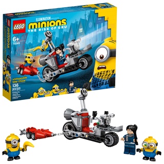 LEGO Minions Unstoppable Bike Chase (75549) Minions Toy Building Kit, with Bob, Stuart and Gru Minion Figures, Makes a Great Birthday Present for Minions Fans, New 2020 (136 Pieces)