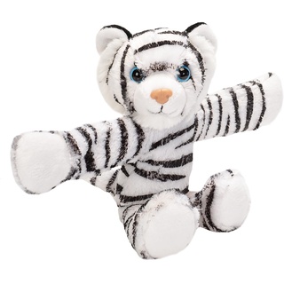 Wild Republic 18090 19560 Huggers Tigre Peluches Plüschtier mit Schnapparmband, Weißer Tiger