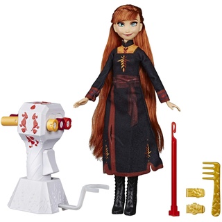 Disney Die Eiskönigin Flechtspaß Anna Puppe mit extralangem, rotem Haar, Styler und Haarclips – Spielzeug für Kinder ab 5 Jahren