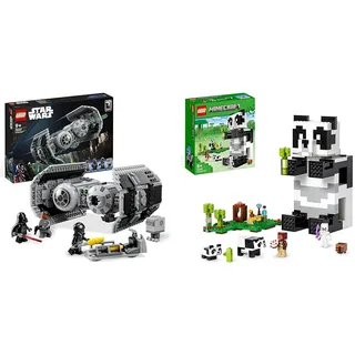 LEGO Star Wars TIE Bomber Modellbausatz mit Darth Vader Minifigur & 21245 Minecraft Das Pandahaus Set