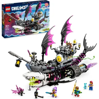 LEGO 71469 DREAMZzz Albtraum-Haischiff, Baue 2 Arten des Piraten-Boot-Spielzeuges, Modellbausatz mit 4 Minifiguren, Spielzeug für Kinder, Mädchen...