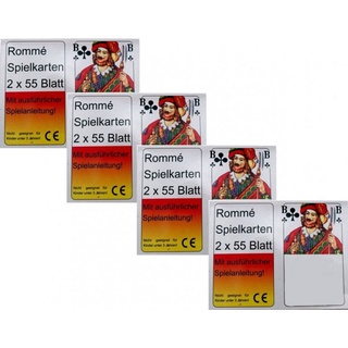 Gravidus Spielesammlung, 8x55 Romme Karten Rommekarten Canasta Bridge Skat Poker