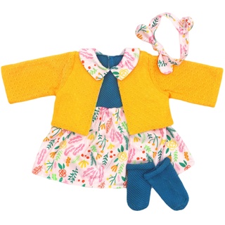 ZWOOS Puppenkleidung für Babypuppen 50-55 cm, süßes Baumwolle Outfit kompatibel mit Reborn und mehr (Blumenrock)