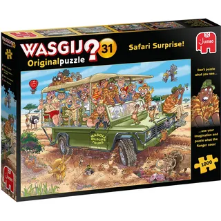 Jumbo Spiele Wasgij Original 31 - Safari Überraschung! - 1000 Teile, 1000 Stück(