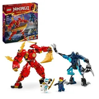 LEGO NINJAGO 71808 Kais Feuermech, Action-Spielzeug mit 2 Actionfiguren