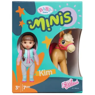 BABY born Minis - Kim mit Pony im Pferdespaß-Set