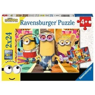 RAVENSBURGER 05085 Kinderpuzzle 2 x 24 Teile Die Minions in Aktion