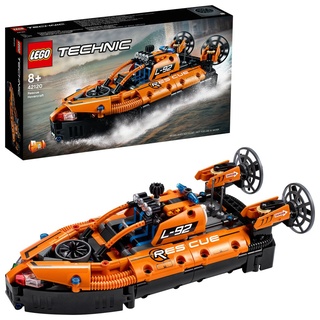 LEGO 42120 Technic Luftkissenboot für Rettungseinsätze - Flugzeug, 2-in-1 Spielzeug aus Bausteinen, Geschenk für Mädchen und Jungen ab 8 Jahren