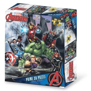 Grandi Giochi PUA03000 Avengers Linsenpuzzle, horizontal, mit 500 Teilen und 3D-Effekt Verpackung-PUA03000