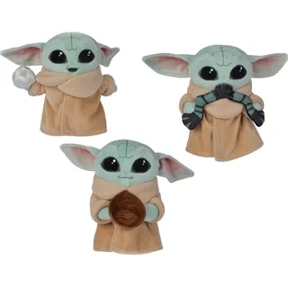 Simba Star Wars The Mandalorian Child Baby Yoda Plüschtier 17 cm mit Zubehör, Überraschungsfigur Random 1 von 3 Modelle erhältlichmit