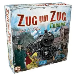 Days-of-Wonder Brettspiel 200098 Zug um Zug Europa, ab 8 Jahre, 2-5 Spieler