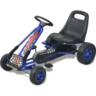 Pedal Go-Kart mit verstellbarem Sitz Blau - Blau