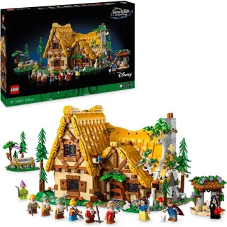 LEGO ǀ Disney Die Hütte von Schneewittchen und den sieben Zwergen, Bauset für Erwachsene mit 10 Minifiguren, Modell zum Bauen und Ausstellen, Ge...