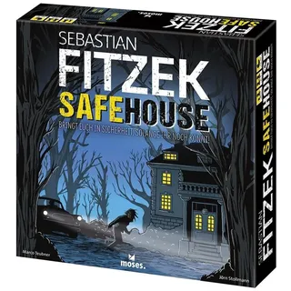 moses Spiel Sebastian Fitzek Safehouse Das Spiel, Gesellschaftsspiel ab 12 Jahren schwarz