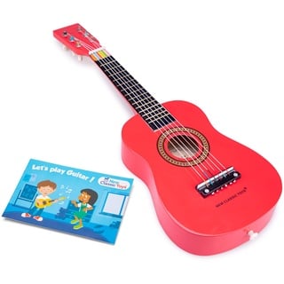 New Classic Toys - 10341 - Musikinstrument - Spielzeug Holzgitarre - Rot