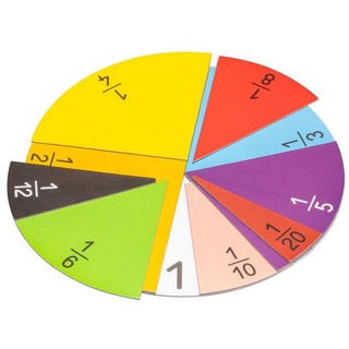 Wissner® aktiv lernen Lernspielzeug »Bruchrechensatz rund in 10 Farben magnetisch (71 Teile)« (71-St), MAG-Pap°