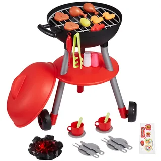 VEVOR 28-teiliges Grill-Spielset, Kinderspielzeug-Küchenspielset mit Ton & Licht, Spielset für interaktives Grillspiel, Spielset zum Kochen von Lebensmitteln, für Kinder im Alter von 3–8 Jahren