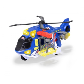 Dickie Toys - Spielzeug-Helikopter für Kinder ab 3 Jahre, groß (39 cm) - Rettungs-Hubschrauber mit Seilwinde, Zubehör, Licht & Sound (inkl. Batterien)