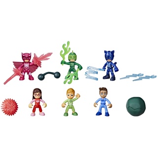 PJ Masks Helden der Nacht Figurenset, Vorschulspielzeug, 6 Action-Figuren und 11 Accessoires, für Kinder ab 3 Jahren