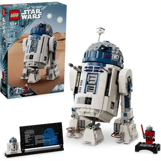 LEGO Star Wars R2-D2, Modell-Set für Kinder, Jungen & Mädchen, baubare Spielzeug-Droiden-Figur mit 25. Jahrestag Darth Malek Minifigur und Dekora... - Beige