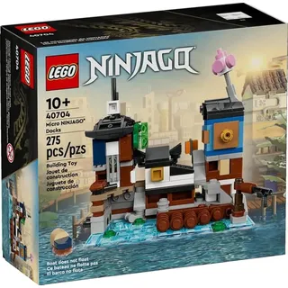 LEGO NINJAGO 40704 Micro Docks Bauset - Miniaturversion von NINJAGO City Docks mit Markt, Tearoom, Arcade und Apartments (275 Stück)