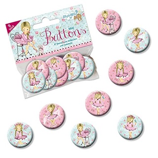 Mauder Verlag 8 Mini Button * Ballett * mit Anstecknadel vom Lutz 67248 // Kinder Geburtstag Mitgebsel Geschenk Party Buttons Set