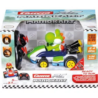 Carrera RC I 2,4GHz Mario Kart Race Kart 1:32 I Yoshi RC-Fahrzeug I Offiziell lizenziert I Authentisches Design I Für Nintendo-Fans I Ferngesteuertes Auto