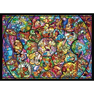Disney Stained Art Jigsaw Puzzle[500p] All Stars Stained Glass (D500-457) by Disney