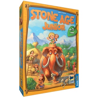 Giochi Uniti - Stone Age Junior, Brettspiel für Kinder, 2-4 Spieler, 5 Jahre, italienische Edition, GU548