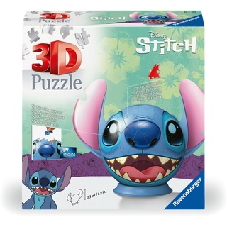 Ravensburger 3D Puzzle 11574 - Puzzle-Ball Stitch mit Ohren - für kleine und große Stitch und Disney Fans ab 6 Jahren, Stitch Geschenke, Stitch Puzzle