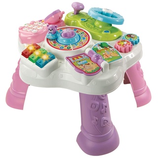 VTech Baby Abenteuer Spieltisch pink – Bunter Babyspieltisch mit 6 Spielfeldern und interaktiven Elementen – Farben, Zahlen, Tiere, Musik und Formen spielerisch lernen – Für Kinder von 12-36 Monaten
